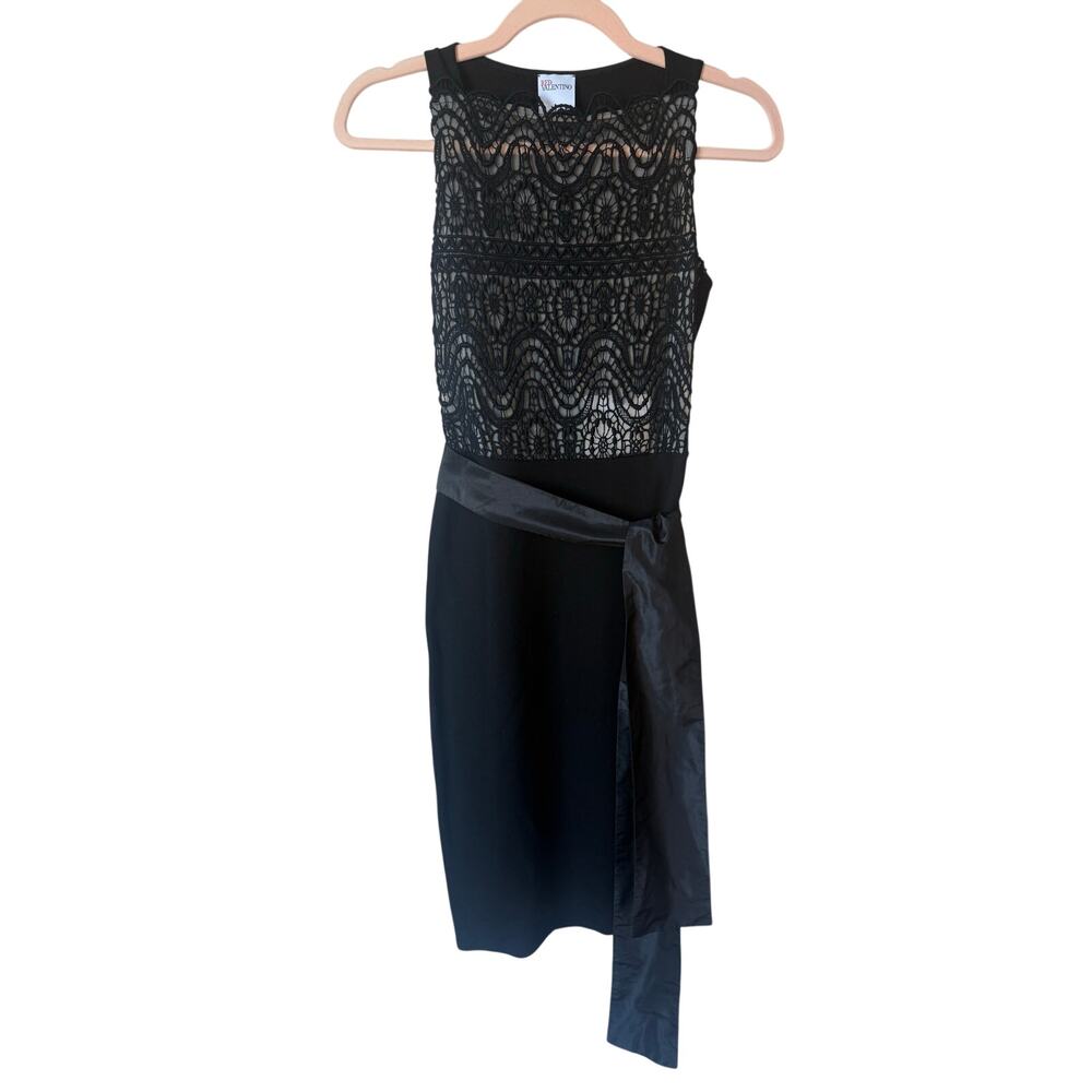 Red Valentino Arana Lace Belted Sheath Dress Size XS NWT